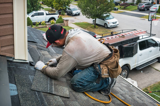 Professional Roofing technician working in Webster, PA